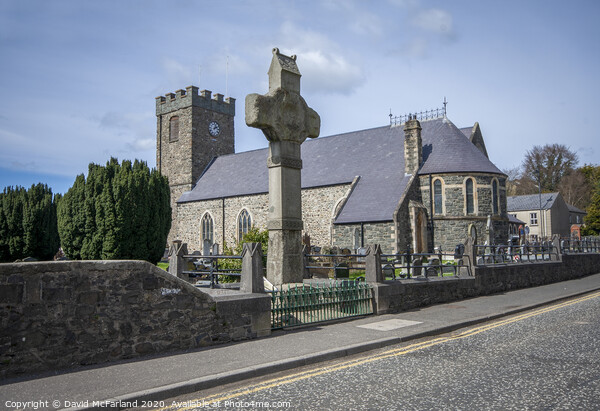 Dromore Cathedral and Cross, Northern Ireland Picture Board by David McFarland