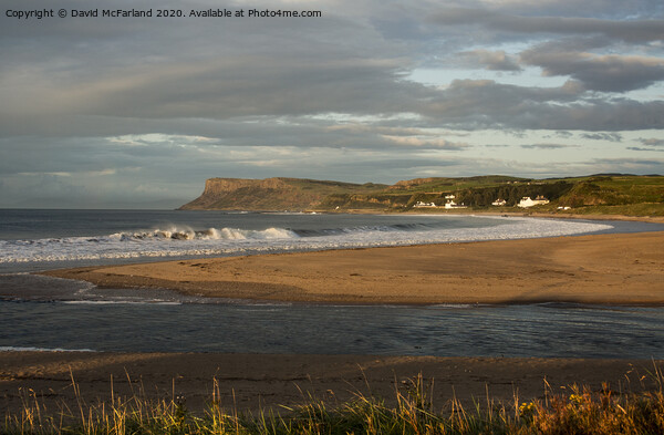 Evening falls over Ballycastle bay Picture Board by David McFarland