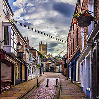 Buy canvas prints of Deserted Steep Street by Martin Parkinson