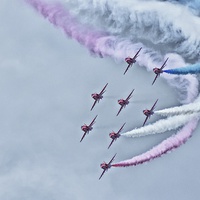 Buy canvas prints of Red Arrow Display by Ian Eve