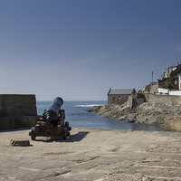 Buy canvas prints of Canon at Porthleven by Brian Roscorla