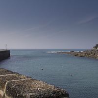 Buy canvas prints of  Entrance to Porthleven by Brian Roscorla