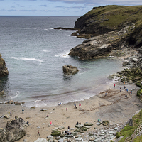 Buy canvas prints of Beach at Tintagel by Brian Roscorla