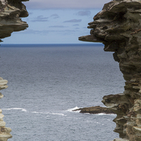 Buy canvas prints of Looking through the rocks by Brian Roscorla