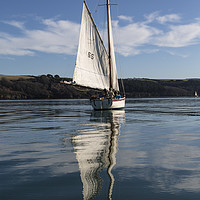 Buy canvas prints of Falmouth Oyster Boat by Brian Roscorla