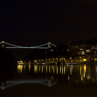 Buy canvas prints of Clifton Suspension Bridge at Night by Brian Roscorla