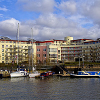 Buy canvas prints of Bristol Harbour Appartments by Brian Roscorla