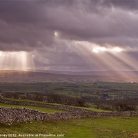 Buy canvas prints of Sun over Yorkshire Dales by Andy Morley
