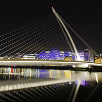 Buy canvas prints of Samuel Beckett Bridge Cable-stayed bridge in Dubli by Mark Gorton