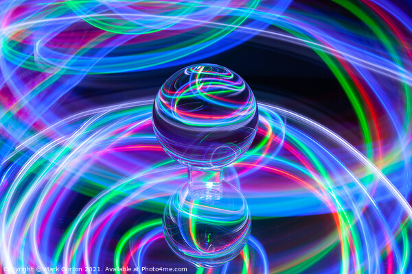 Abstract Crystal Ball Light Painting 1 Picture Board by Mark Gorton