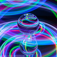 Buy canvas prints of Abstract Crystal Ball Light Painting 1 by Mark Gorton