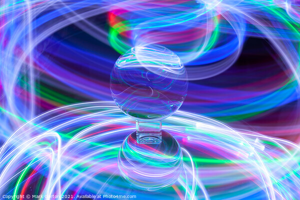 Abstract Crystal Ball Light Painting 2 Picture Board by Mark Gorton
