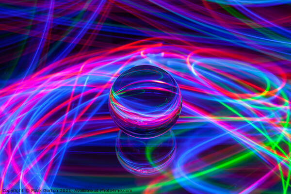 Abstract Crystal Ball Light Painting 3 Picture Board by Mark Gorton