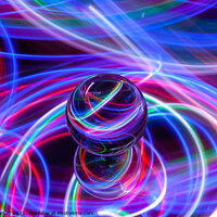 Buy canvas prints of Abstract Crystal Ball Light Painting 4 by Mark Gorton