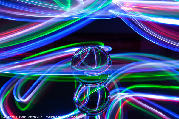 Abstract Crystal Ball Light Painting  Picture Board by Mark Gorton