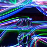 Buy canvas prints of Abstract Crystal Ball Light Painting  by Mark Gorton