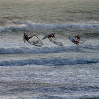 Buy canvas prints of Airborne Windsurfing by C.C Photography
