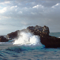 Buy canvas prints of Waves Crashing on Rocks by james balzano, jr.