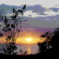 Buy canvas prints of  Posterised Sunset by james balzano, jr.