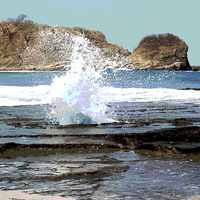 Buy canvas prints of  Blowhole at Playa Pelada by james balzano, jr.