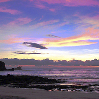 Buy canvas prints of  Beautiful Sky over Playa Pelada by james balzano, jr.