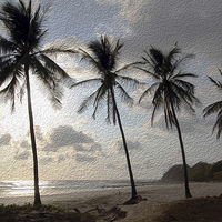 Buy canvas prints of Painted Palms 2  by james balzano, jr.