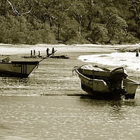 Buy canvas prints of Fishing Boats on Beach by james balzano, jr.
