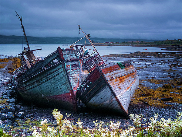Boat Wrecks On Mull Picture Board by Aj’s Images