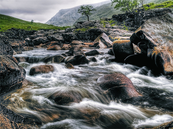 Rushing River, Glen Etive Picture Board by Aj’s Images