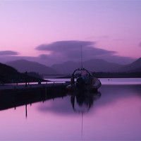 Buy canvas prints of Autumn Sunset On Loch Leven by Aj’s Images