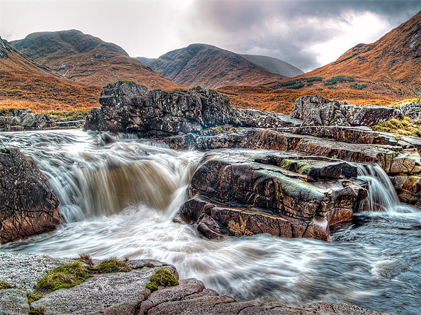 Waterfall On The River Etive Picture Board by Aj’s Images