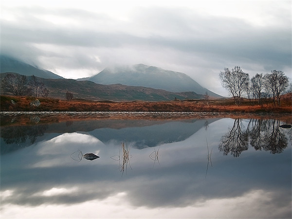 Morning Reflections On Loch Ba Picture Board by Aj’s Images
