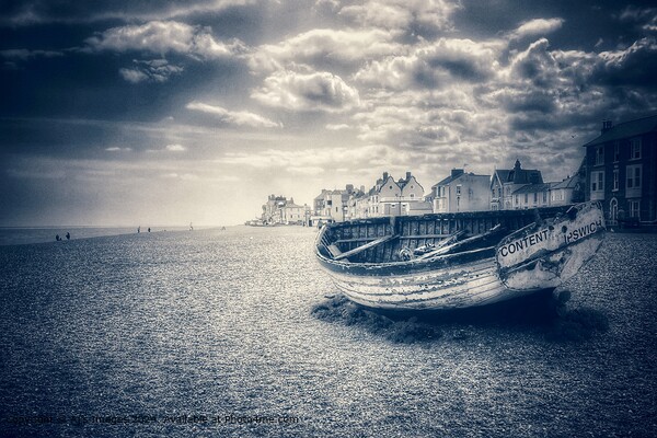 Wooden boat on Aldeburgh beach Picture Board by Aj’s Images