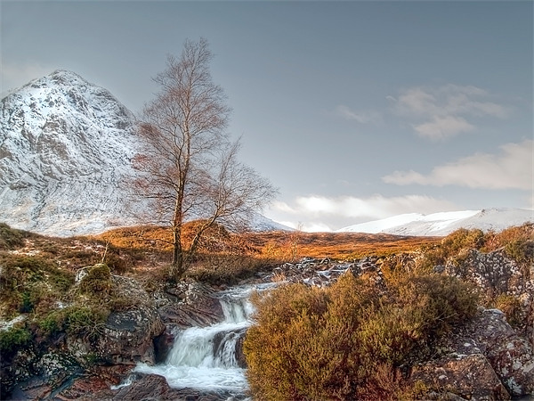 Snow On The Buachaille Picture Board by Aj’s Images