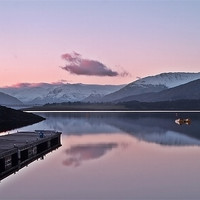 Buy canvas prints of Winters Sunset On Loch Leven by Finan Fine Art Prints