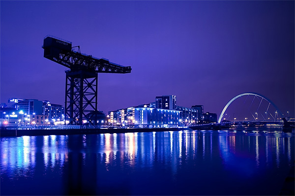 The River Clyde At Night. Picture Board by Aj’s Images