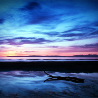 Buy canvas prints of Sunset Over Troon Beach by Finan Fine Art Prints