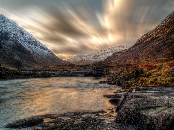 Dusk On The River Etive. Picture Board by Aj’s Images
