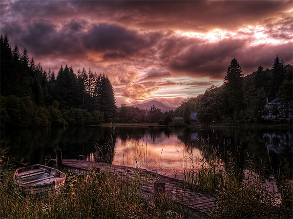 Loch Ard, Summer Glow Picture Board by Aj’s Images