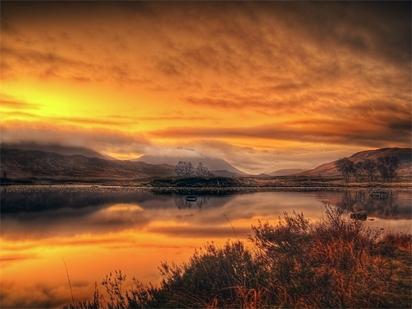 Loch Ba Sunrise, Scotland Picture Board by Aj’s Images