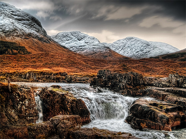 Glen Etive Waterfall Picture Board by Aj’s Images