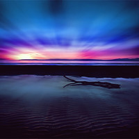 Buy canvas prints of Sunset Over Troon Beach by Finan Fine Art Prints