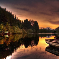 Buy canvas prints of Loch Ard Reflections by Aj’s Images
