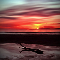 Buy canvas prints of Sunset Over Troon Beach by Aj’s Images
