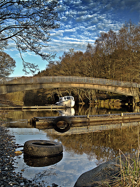 Bridge reflections on Loch Earn. Picture Board by Aj’s Images