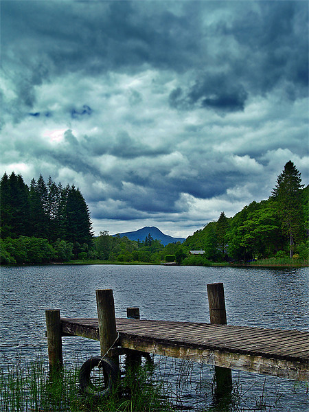 Jetty Over Loch Ard, Scotland. Picture Board by Aj’s Images