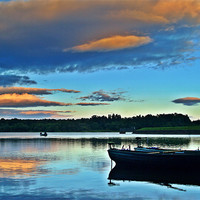 Buy canvas prints of Fishing On Gartmorn Dam,Scotland. by Aj’s Images