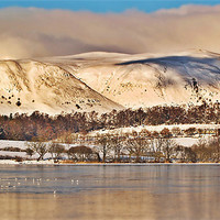 Buy canvas prints of Snow Over The Ochil Hills, Scotland. by Aj’s Images