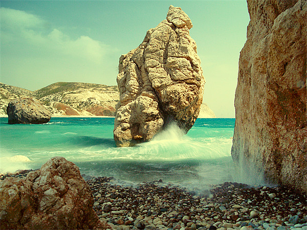 Aphrodite Rock, Cyprus Picture Board by Aj’s Images