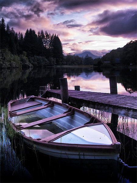Loch Ard Summers Evening. Framed Mounted Print by Aj’s Images